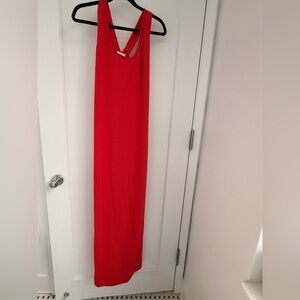 Elegant Sleeveless Red Maxi Dress